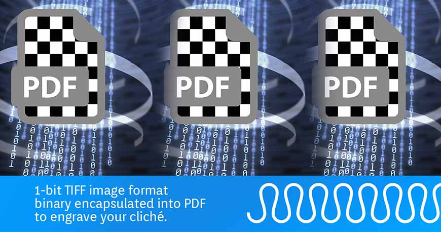 Tiff 1 bit o LEN incapsulati in PDF per cliché Flexo 24