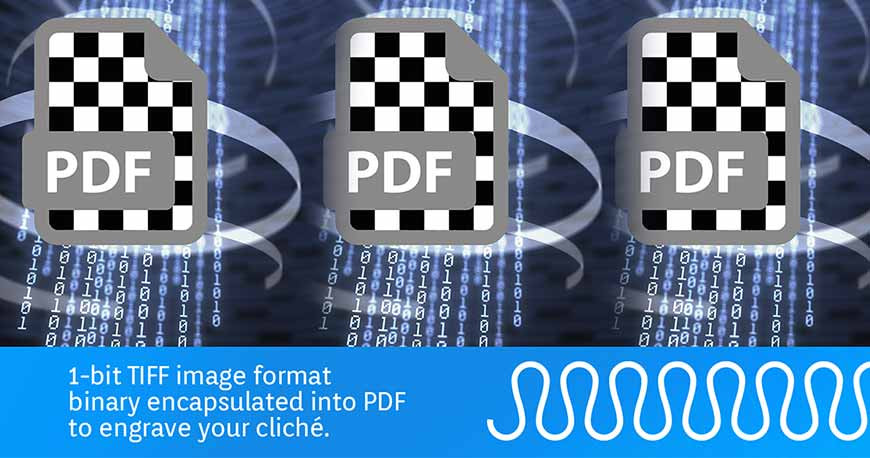 1 Bit TIFF encapsulated data into PDF for Flexo24 plates