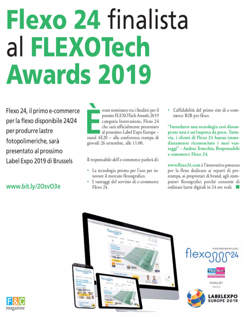 Flexo 24 finalista al FlexoTech Awards 2019. - FeC MAGAZINE - FLEXOGRAVURE AND CONVERTING